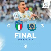 欧美杯-梅西两助攻劳塔罗传射天使破门 阿根廷3-0胜意大利夺冠